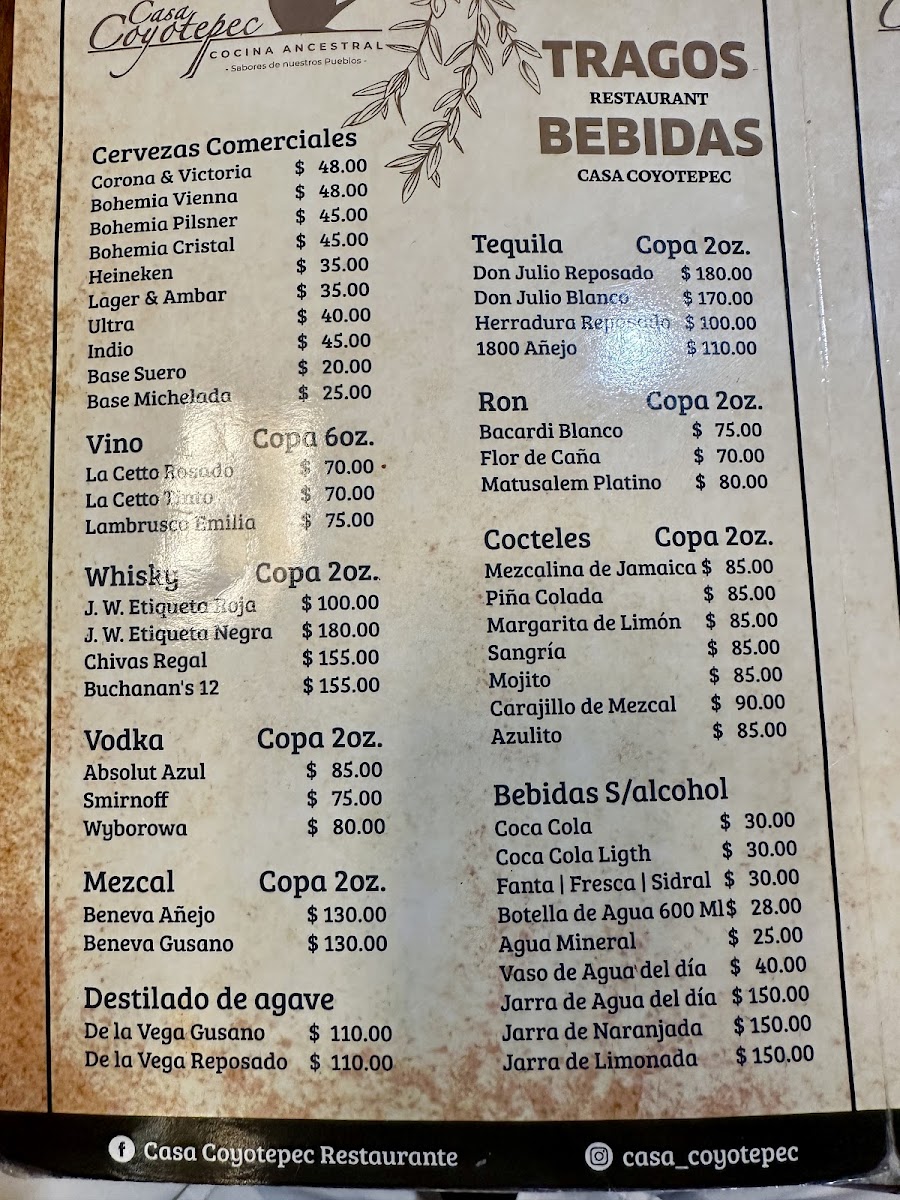 Restaurante Casa Coyotepec Menu - Image 5